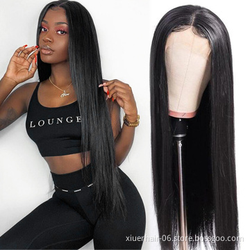 Wholesale 10A Hair Peruvian Silk Straight Wave Hair Wig Virgin Brazilian Hair Closure Wig For Black Women